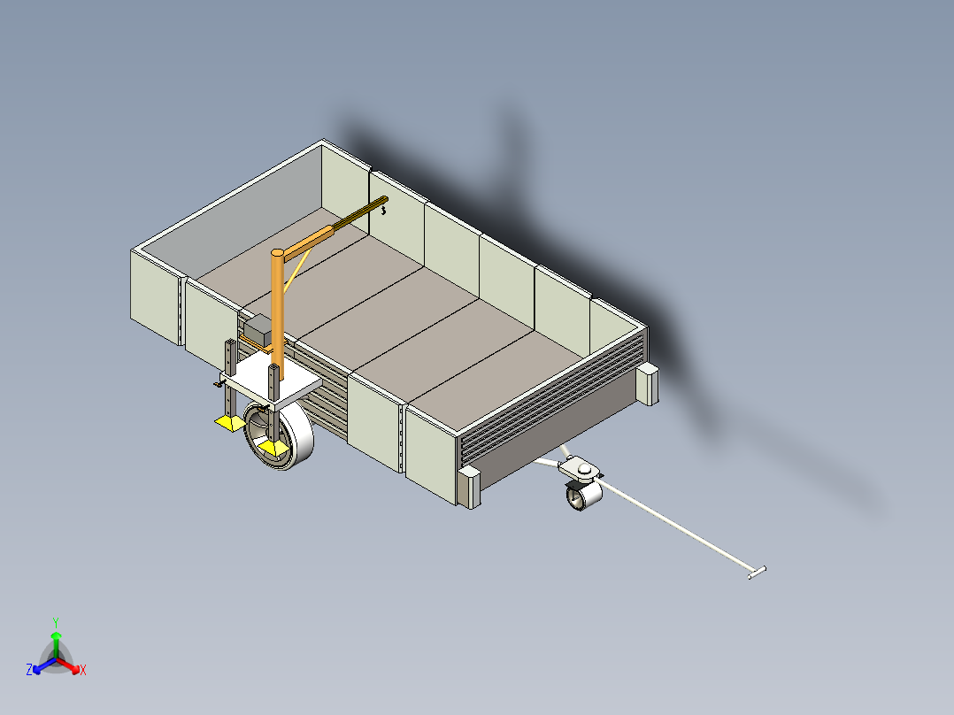 仓库推车正等轴测图