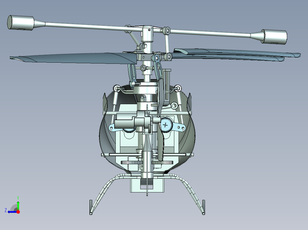 V911遥控直升机模型右视图