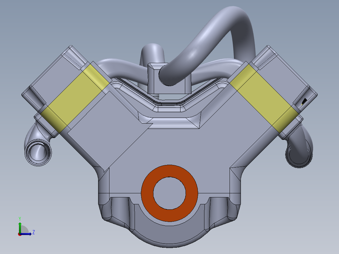 motor-v6六缸发动机简易左视图