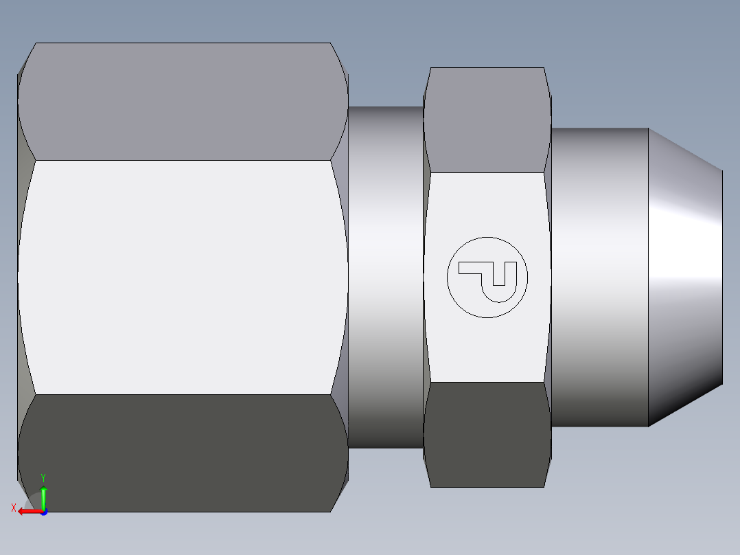卡套式工业通用硬管接头EO_Weld_connector_AS10L后视图