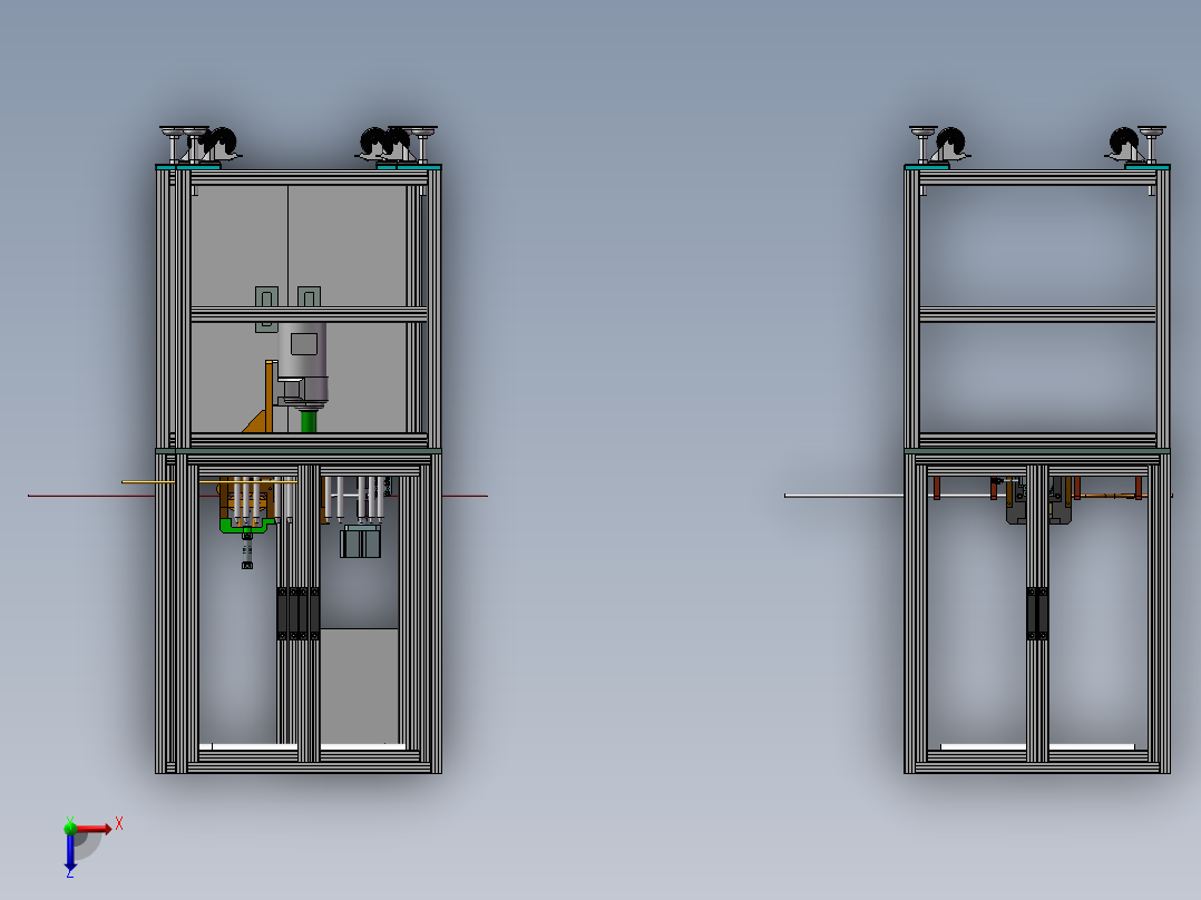弹簧绕线机 3俯视图