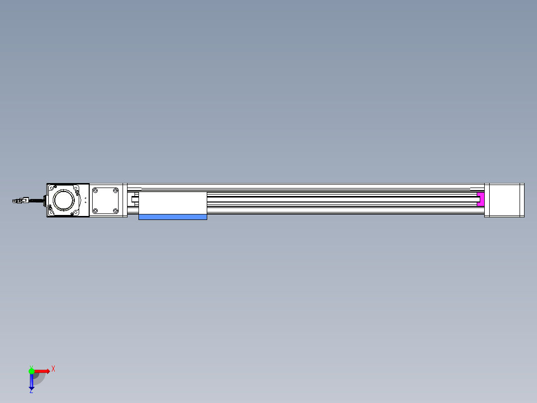 威洛博LB.GB同步带传动--欧规系列GB8-L96-S700-BL-P75俯视图