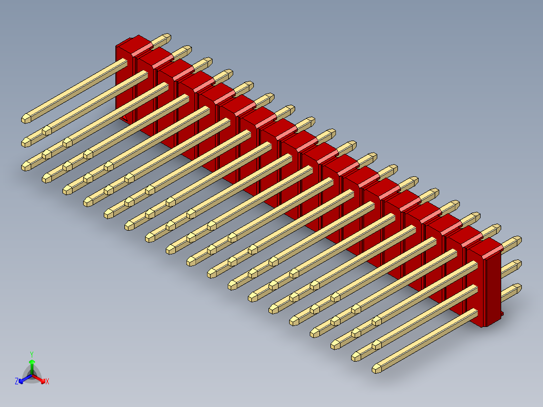 彩色公头100mil（2.54mm）系列-DS1021_red_3x18p_100mil_Type5_rev1.0