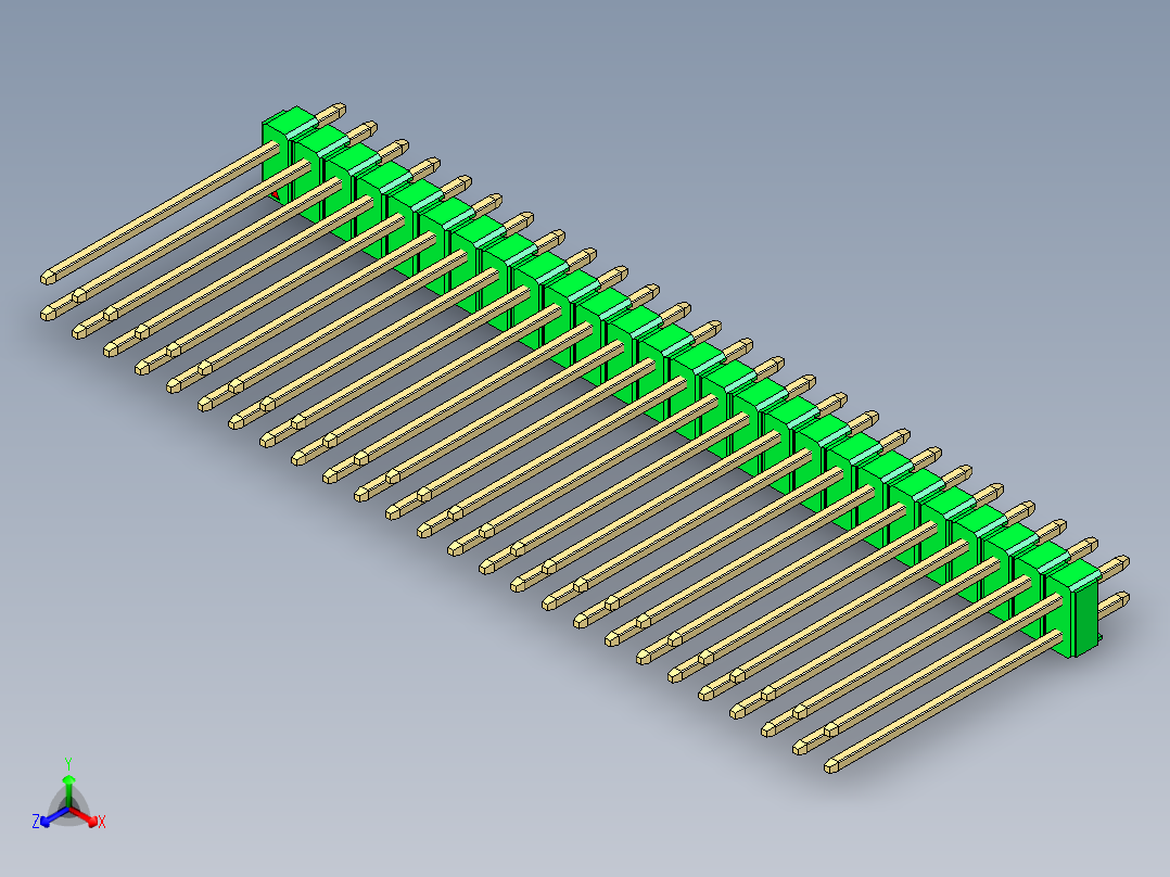 彩色公头100mil（2.54mm）系列-DS1021_green_2x26p_100mil_Type19_rev1.0