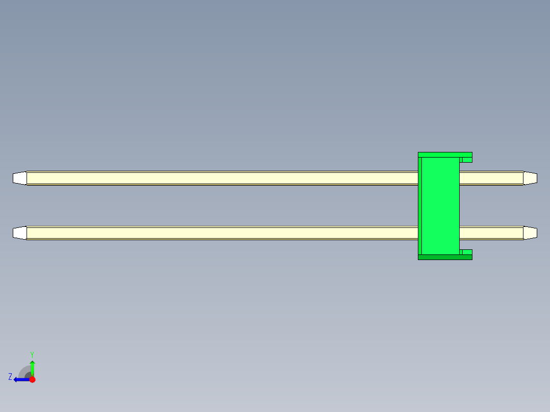 彩色公头100mil（2.54mm）系列-DS1021_green_2x26p_100mil_Type19_rev1.0右视图
