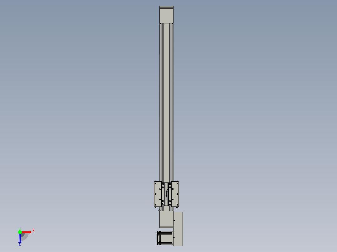 威洛博直线电机模组EB8-L100-S900-BL-P75-MS3俯视图