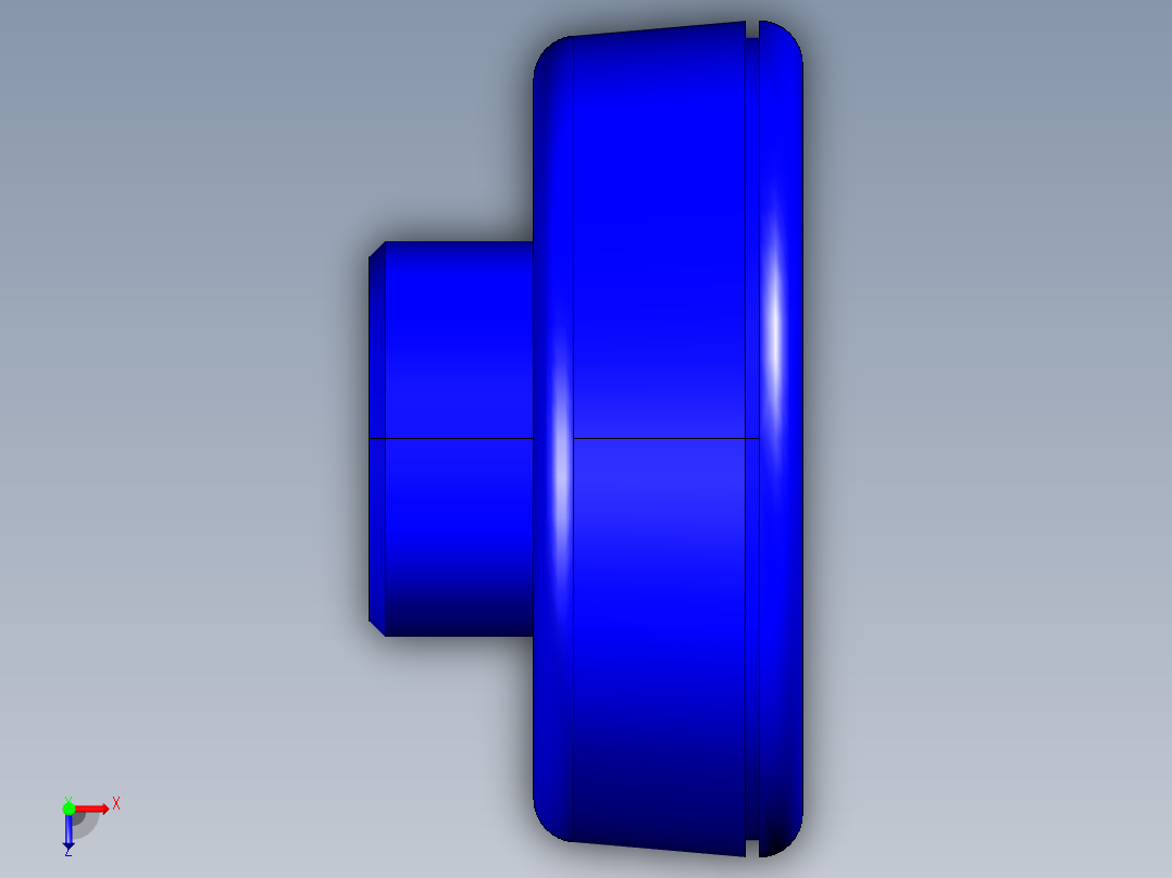 人體工學型把手(貫通孔)ELK.FP-3D多系列多零件图纸模型俯视图