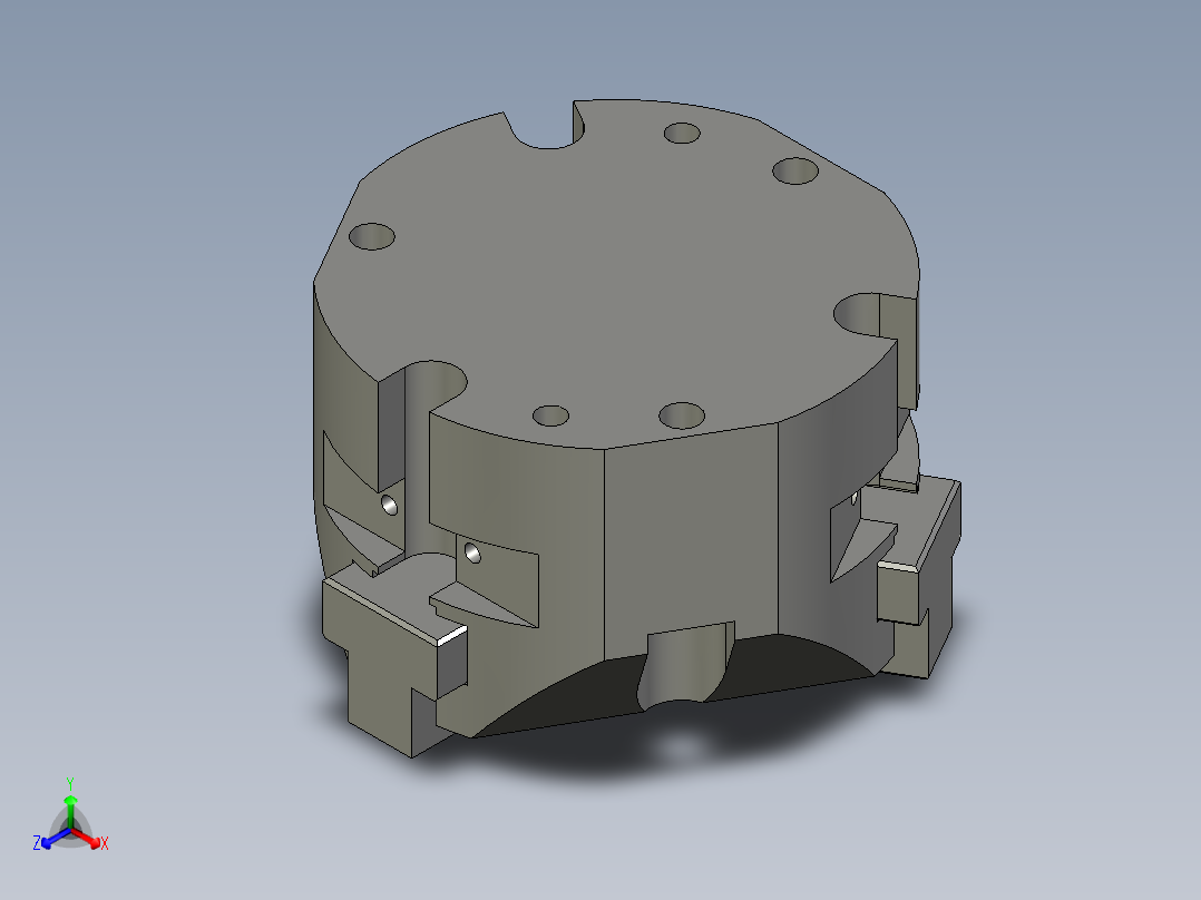 普通气爪PH14-40S正等轴测图