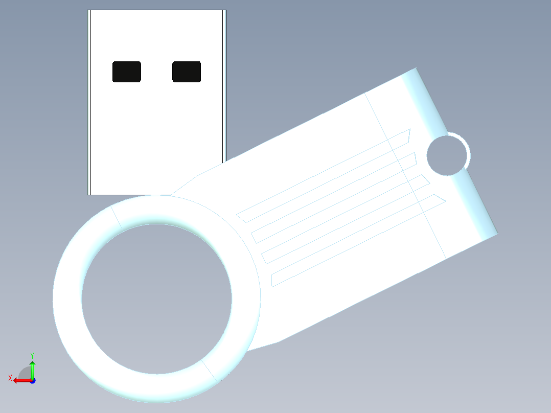 金士顿U盘后视图