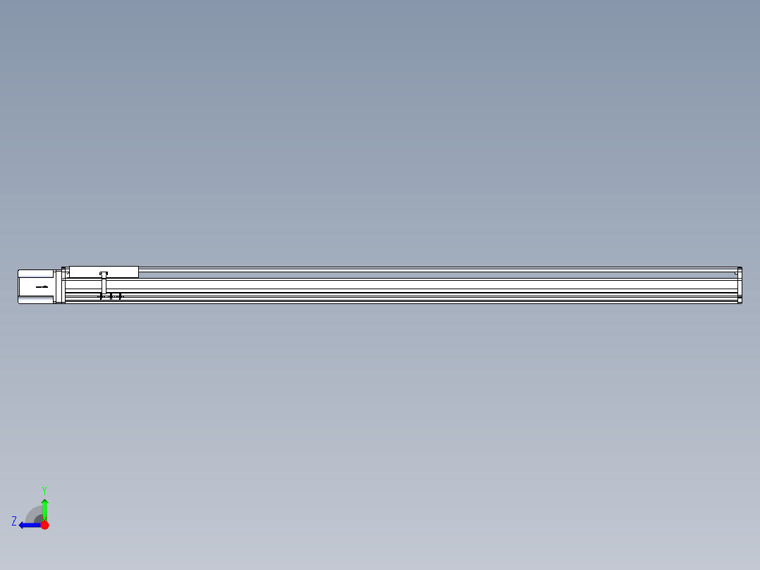 东锦丝杆传动-直线滑台模组DH270-C-L10-S2250-BC-T1000W-C3右视图