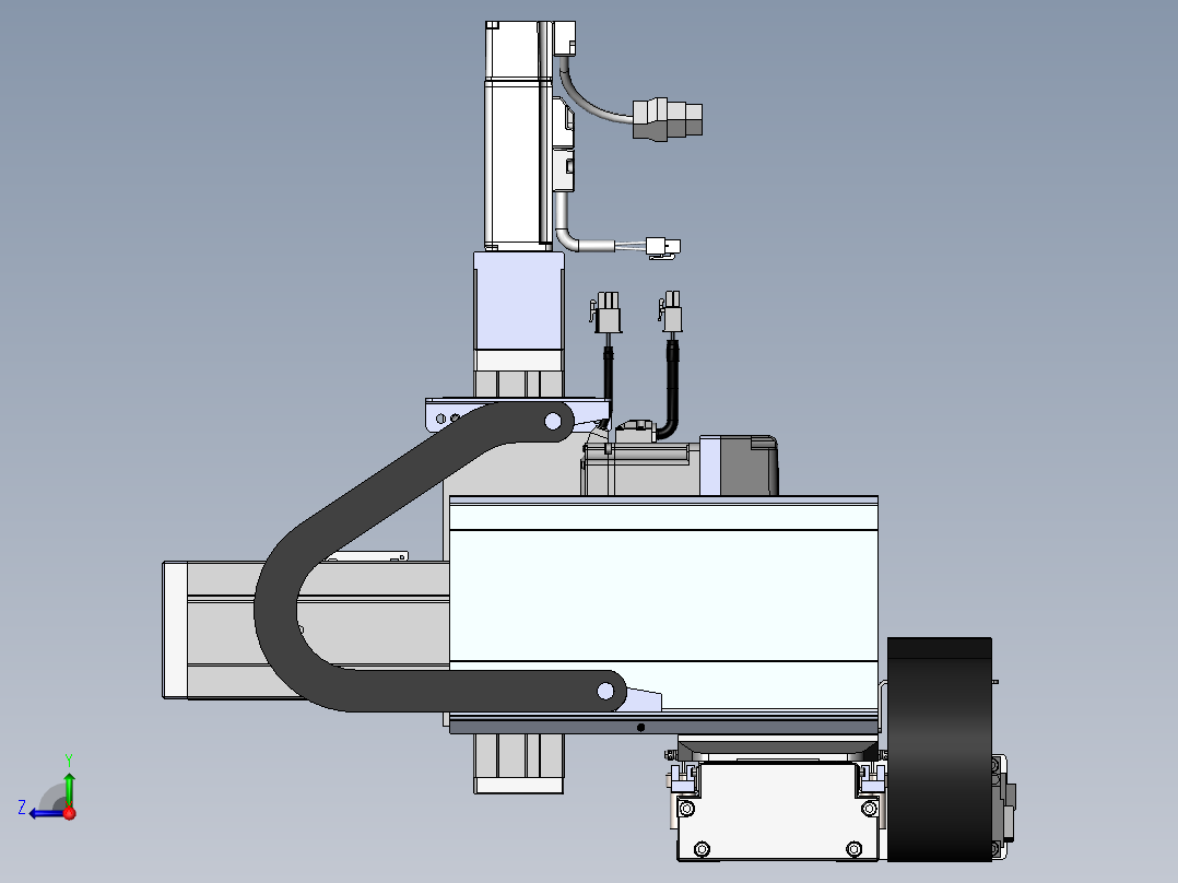 内嵌直交机械手XYG系列XYG432-A4右视图