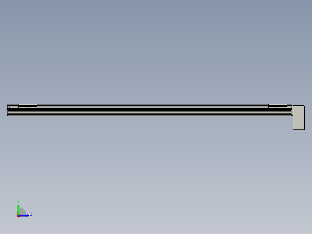 直线模组LHB17-L40-S2000-LD设计图纸左视图