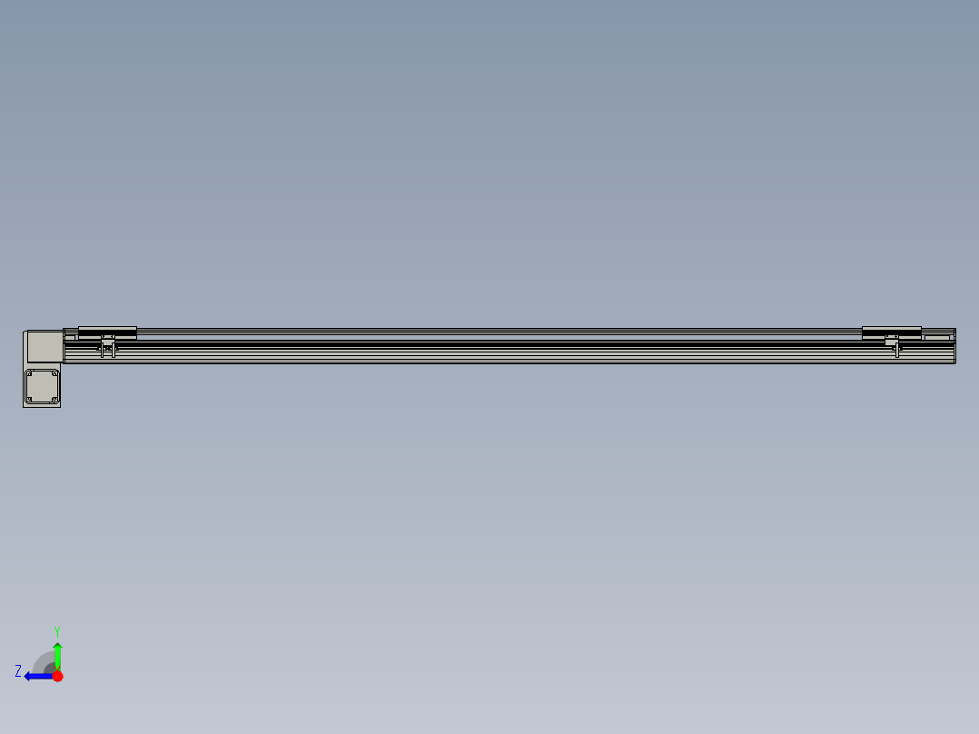 直线模组LHB17-L40-S2000-LD设计图纸右视图