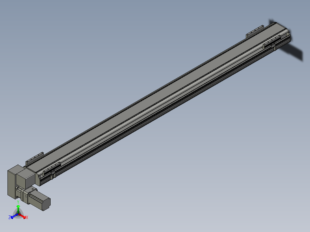 直线模组LHB17-L40-S2000-LD设计图纸正等轴测图