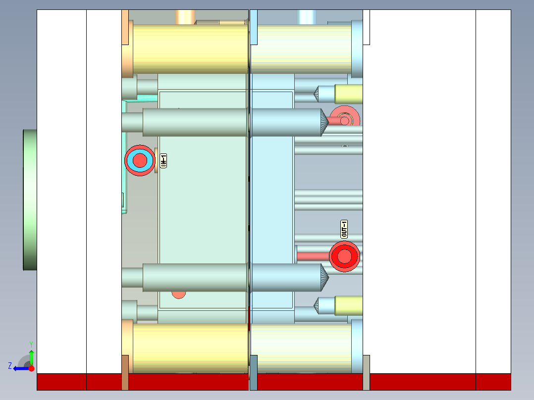 压管码（三板模转水口）右视图