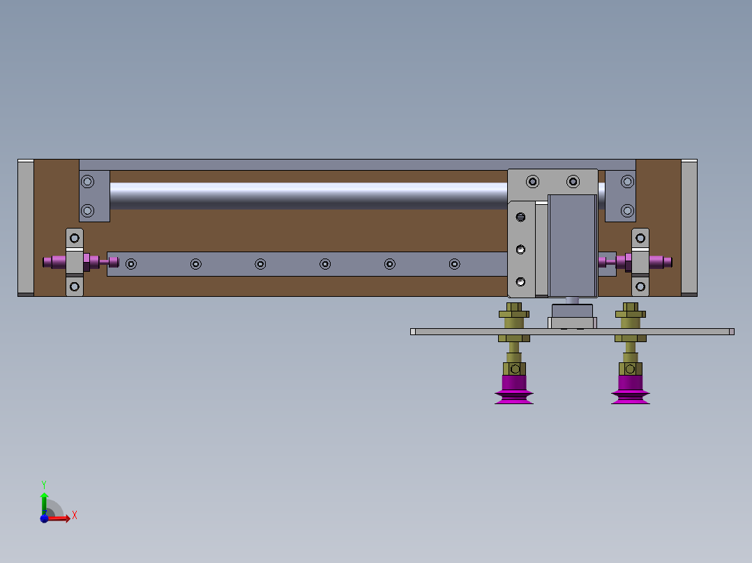 气动吸取搬运机器手sw18可编辑前视图
