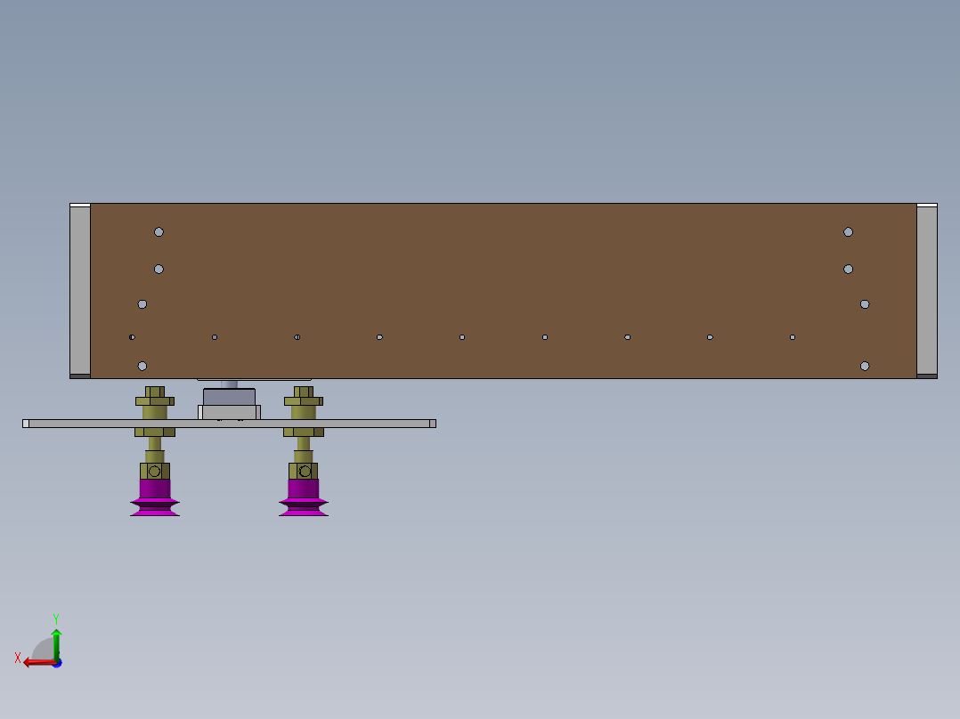 气动吸取搬运机器手sw18可编辑后视图