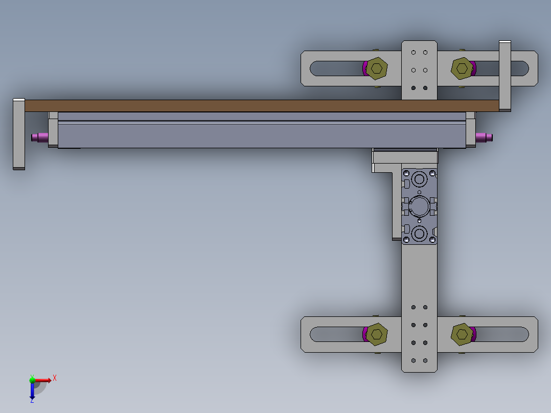 气动吸取搬运机器手sw18可编辑俯视图