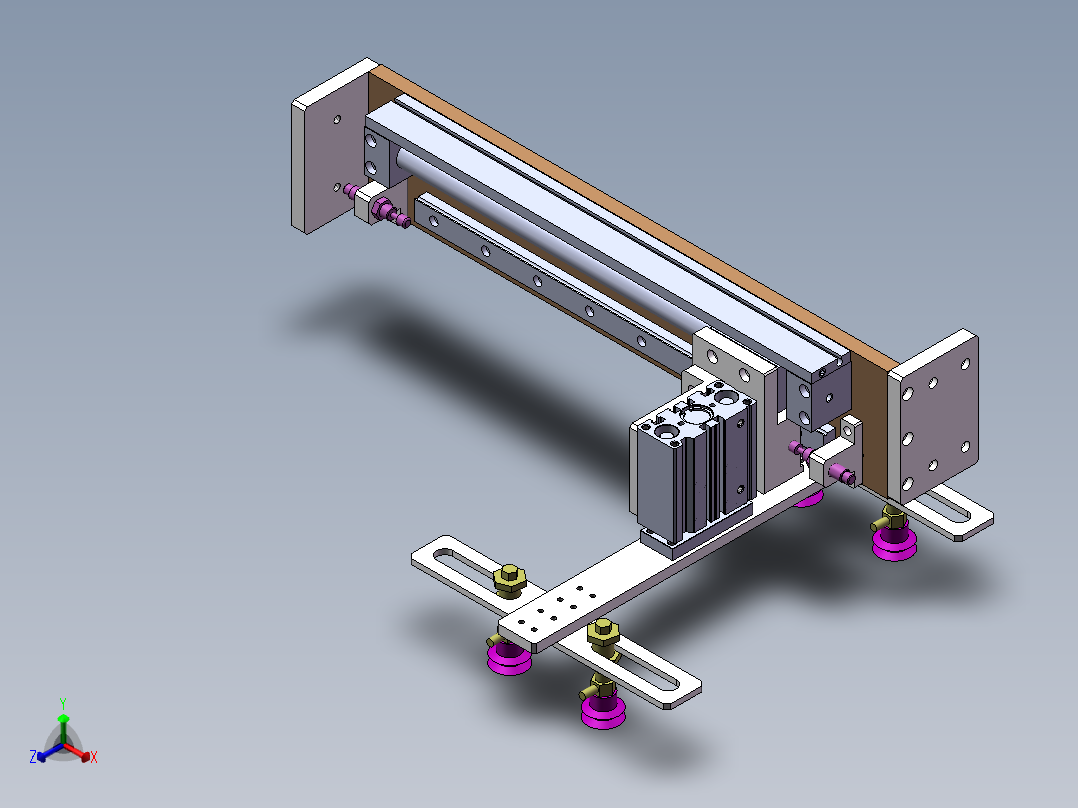 气动吸取搬运机器手sw18可编辑正等轴测图