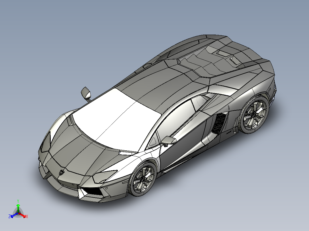 <span style='color: red'>兰博基尼</span> Lamborghini <span style='color: red'>Aventador</span>模型外壳3D图纸