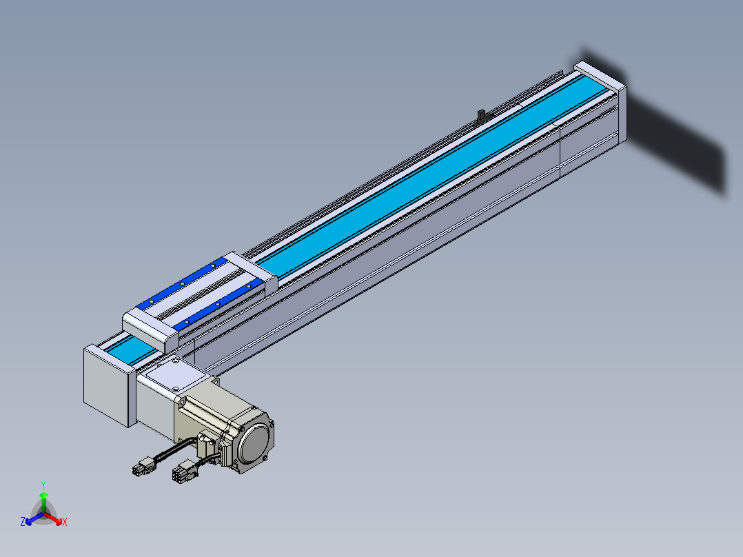 威洛博LB.GB同步带传动--欧规系列LB6A-L130-S450-BL正等轴测图