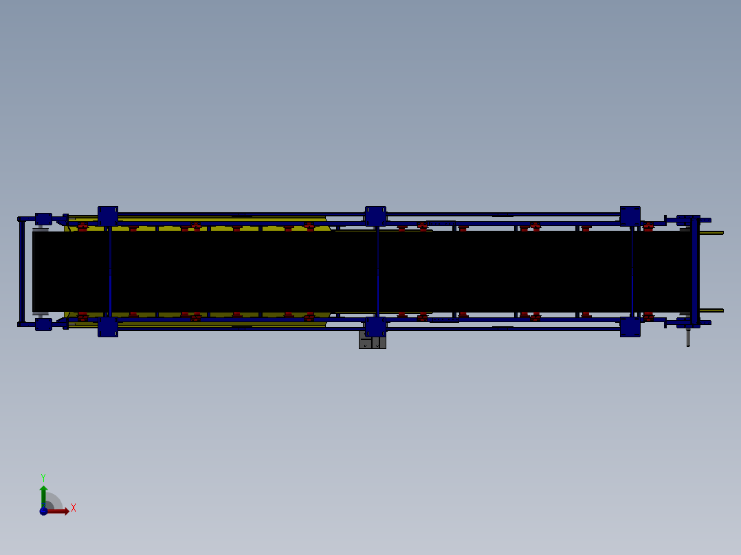 送料皮带前视图