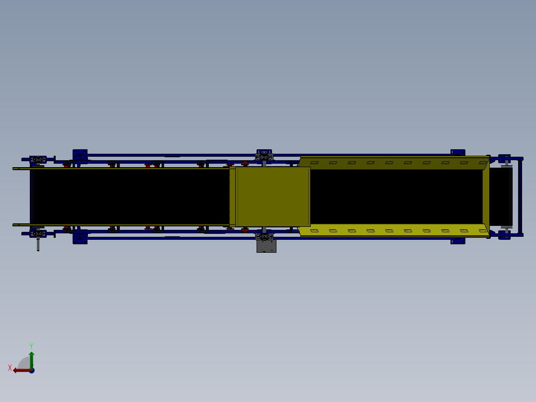 送料皮带后视图