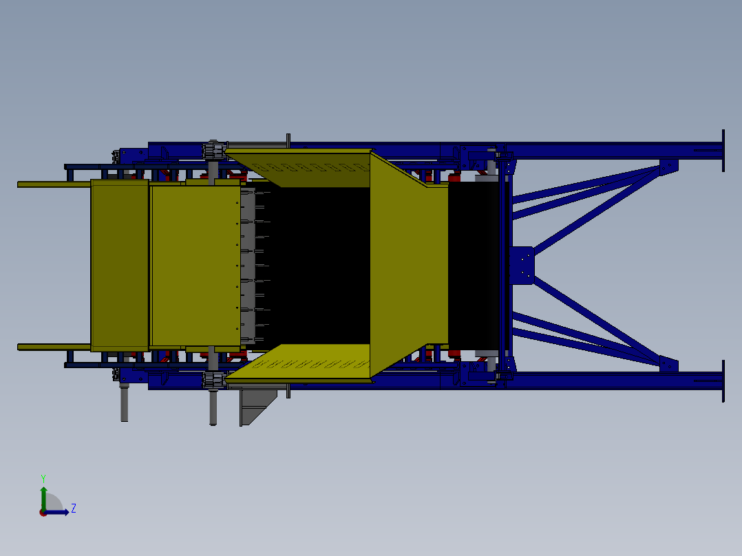 送料皮带左视图