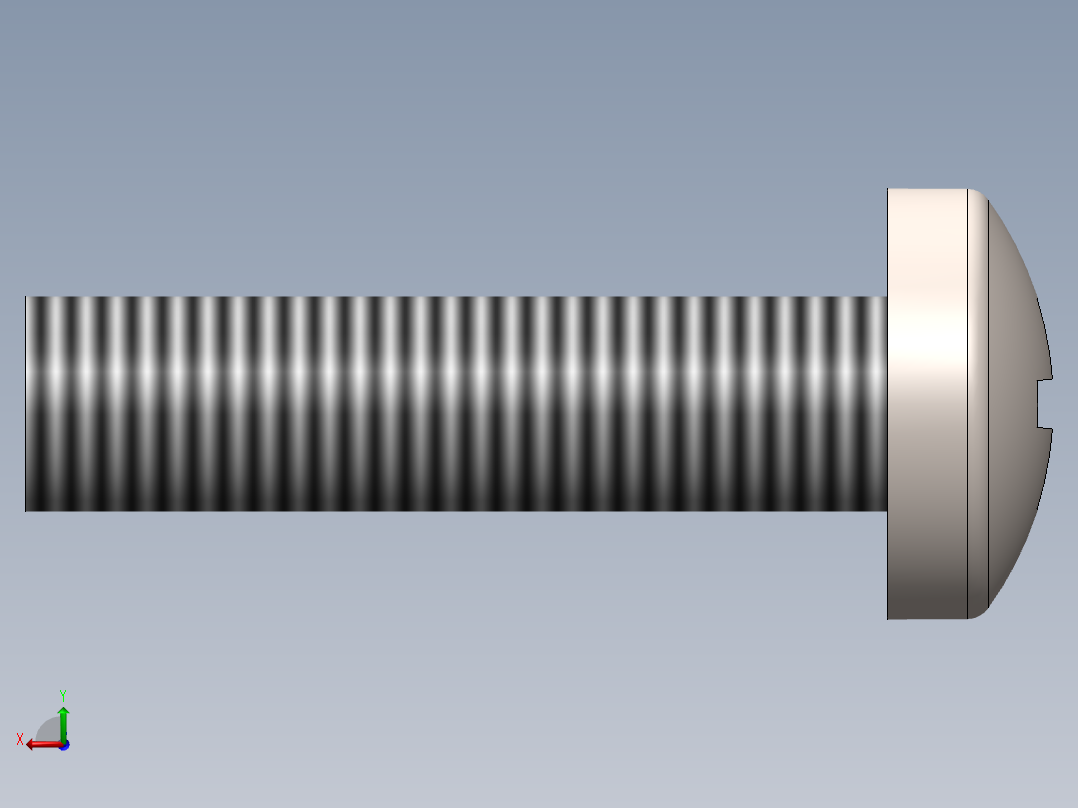 螺丝 M4 十字盘头-M4x16 Screw head.SLDPRT后视图