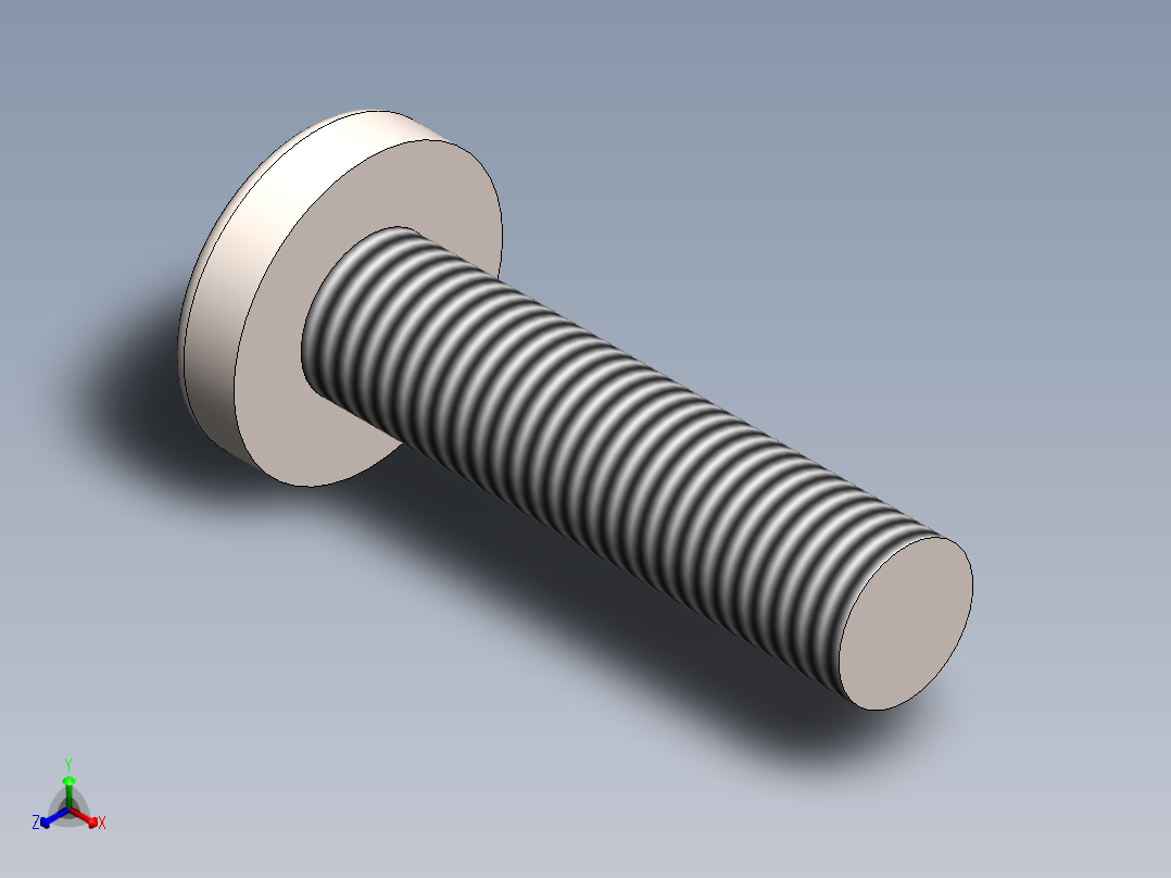 螺丝 M4 十字盘头-M4x16 Screw head.SLDPRT正等轴测图