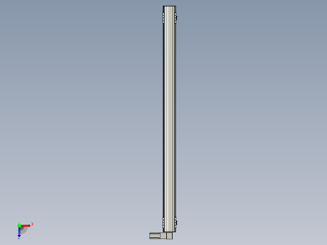 直线模组WG-LHB12-S1900-R(B)设计图纸俯视图