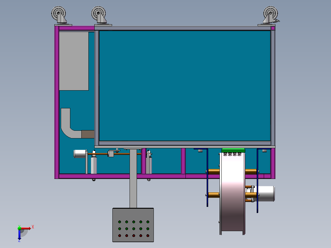 Q501-钱币自动分类，清点机的设计【三维SolidWorks】俯视图