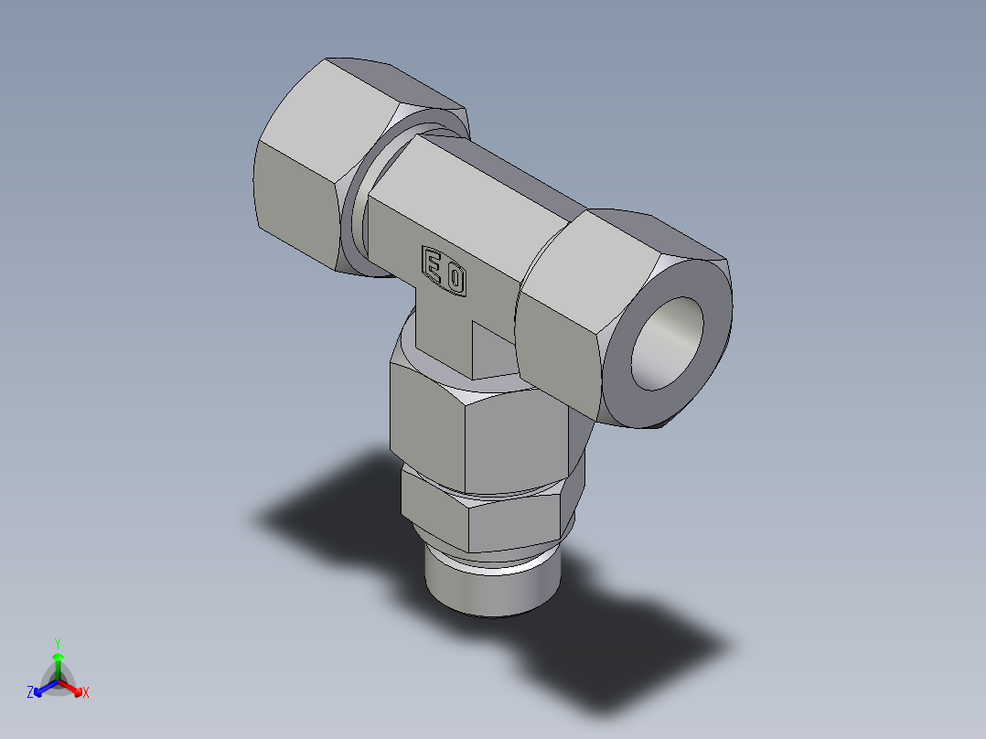 卡套式工业通用硬管接头EO_Assembled_adjustable_standpipe_branch_tee_EVT20SR71
