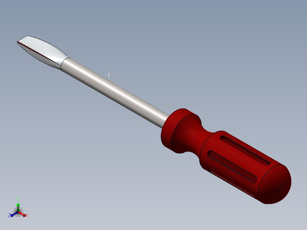 螺丝刀正等轴测图