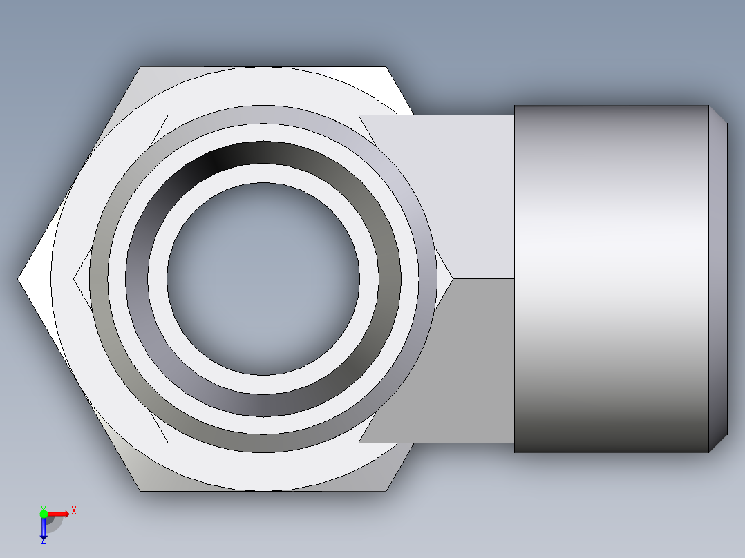 卡套式工业通用硬管接头EO_Standpipe_run_tee_EVL12LOMD71俯视图