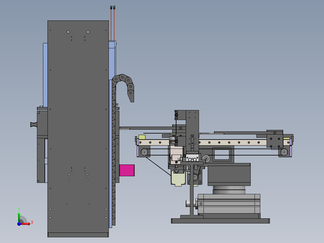 精圆老化测试上料机构三维SW图纸 附STEP前视图