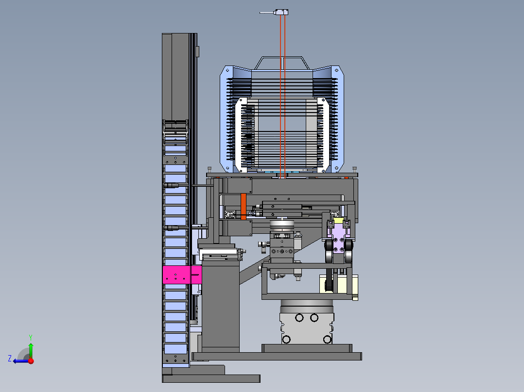 精圆老化测试上料机构三维SW图纸 附STEP右视图