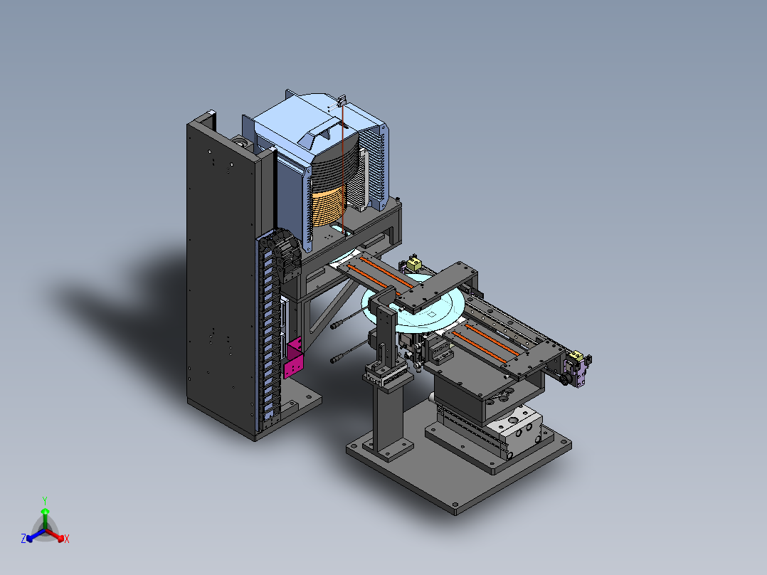 精圆老化测试上料机构三维SW图纸 附STEP正等轴测图
