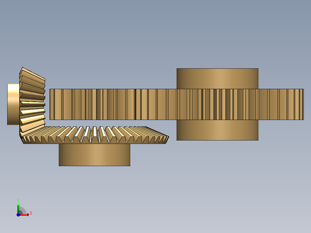 锥齿轮总成--SW前视图