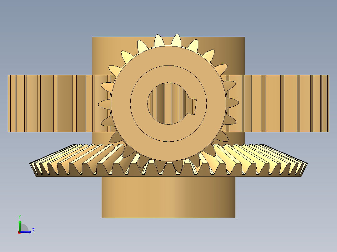 锥齿轮总成--SW左视图