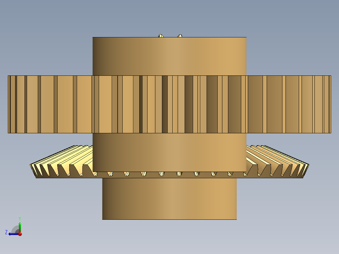 锥齿轮总成--SW右视图