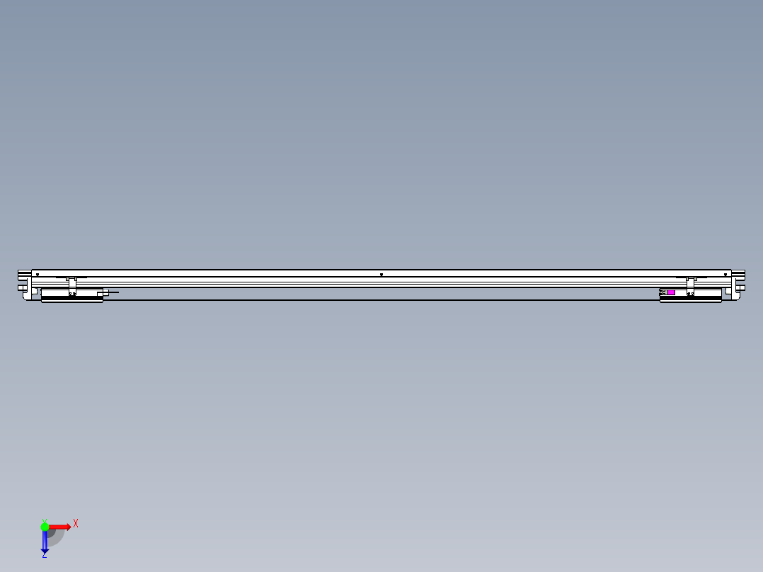 威洛博VL系列直线电机模组-2VL14S2-S1400俯视图