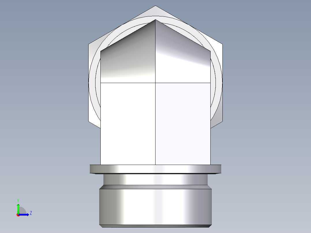 卡套式工业通用硬管接头EO_Male_stud_elbow_WE35LM71左视图