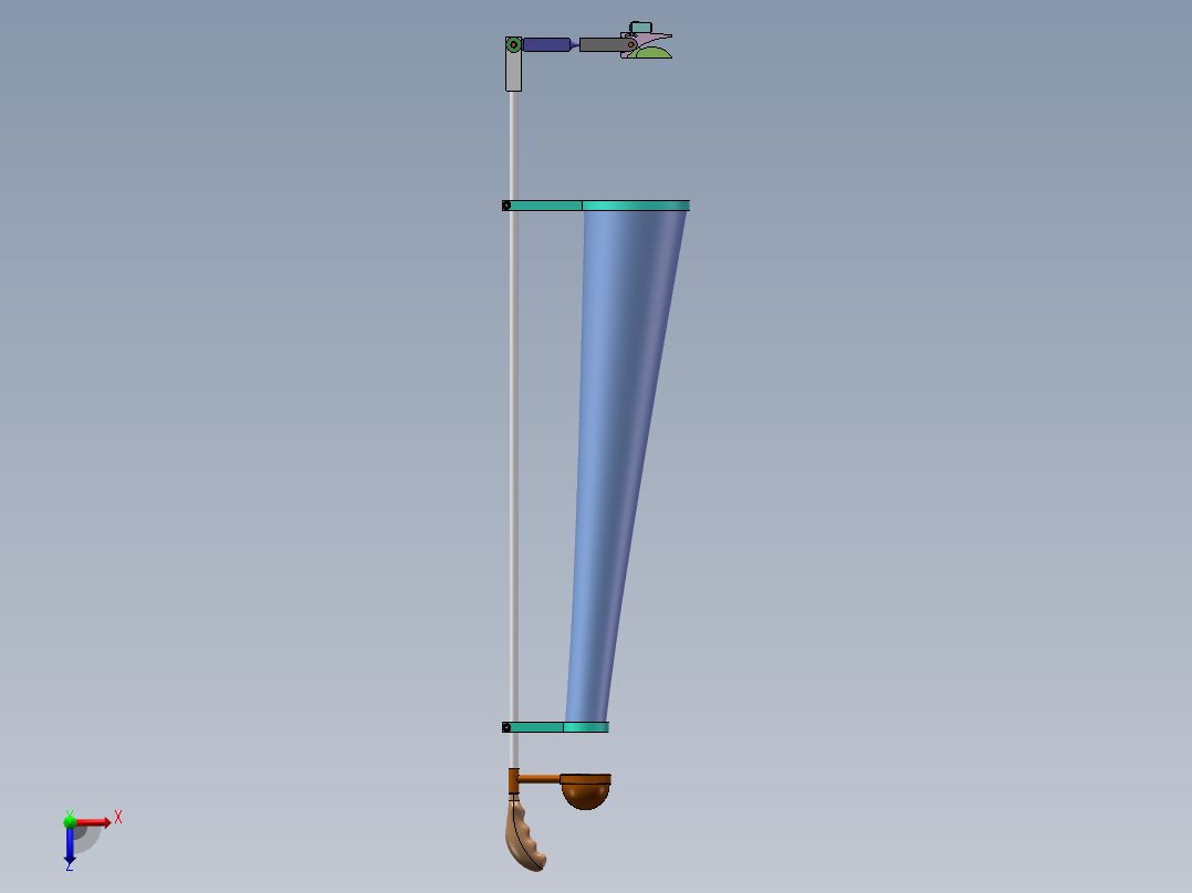 水果采摘机械手模型SW三维+CAD==701228==100俯视图