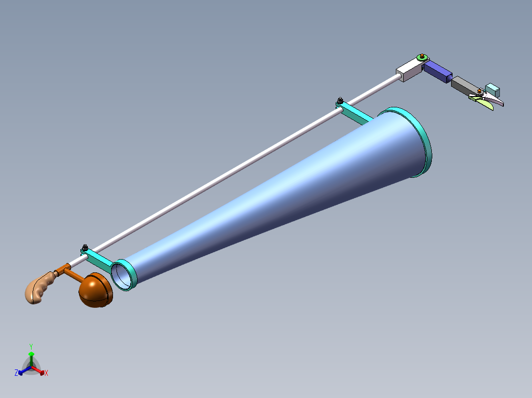 水果采摘机械手模型SW三维+CAD==701228==100正等轴测图