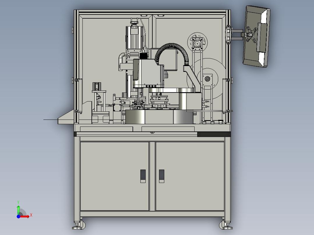 苹果X震动马达焊接机step前视图