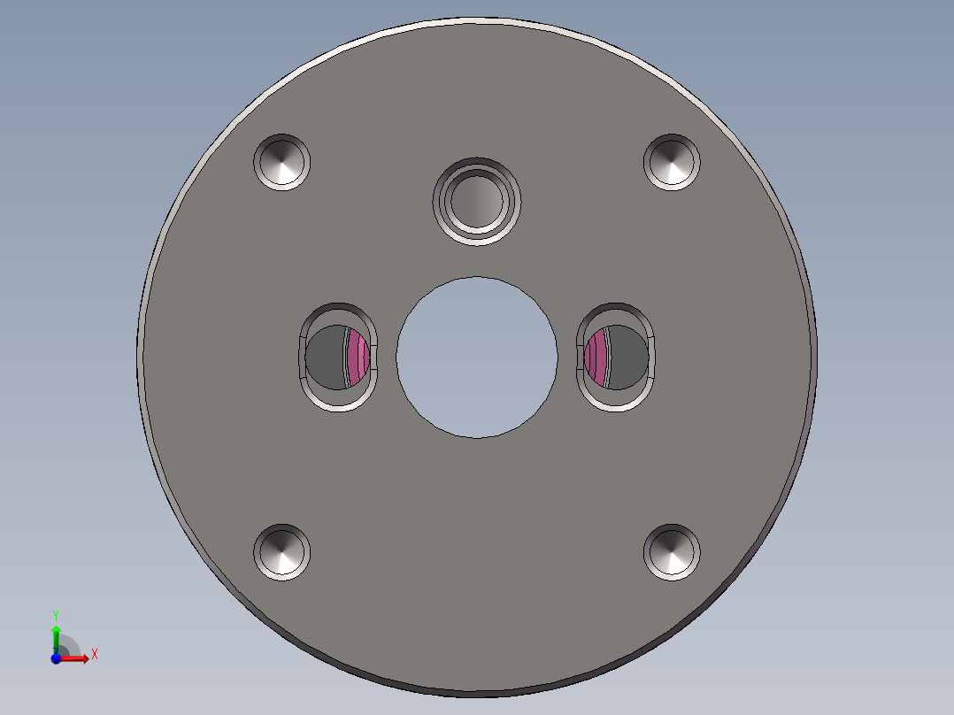 电液滑环（sw15可编辑+工程图）前视图