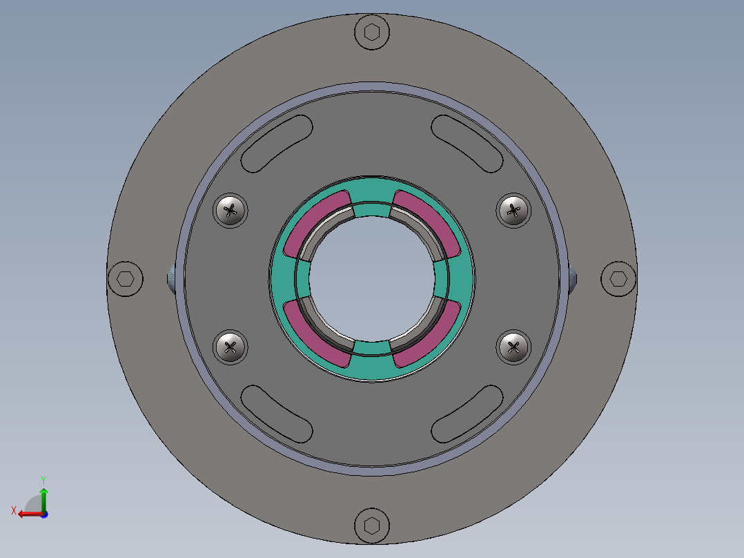 电液滑环（sw15可编辑+工程图）后视图