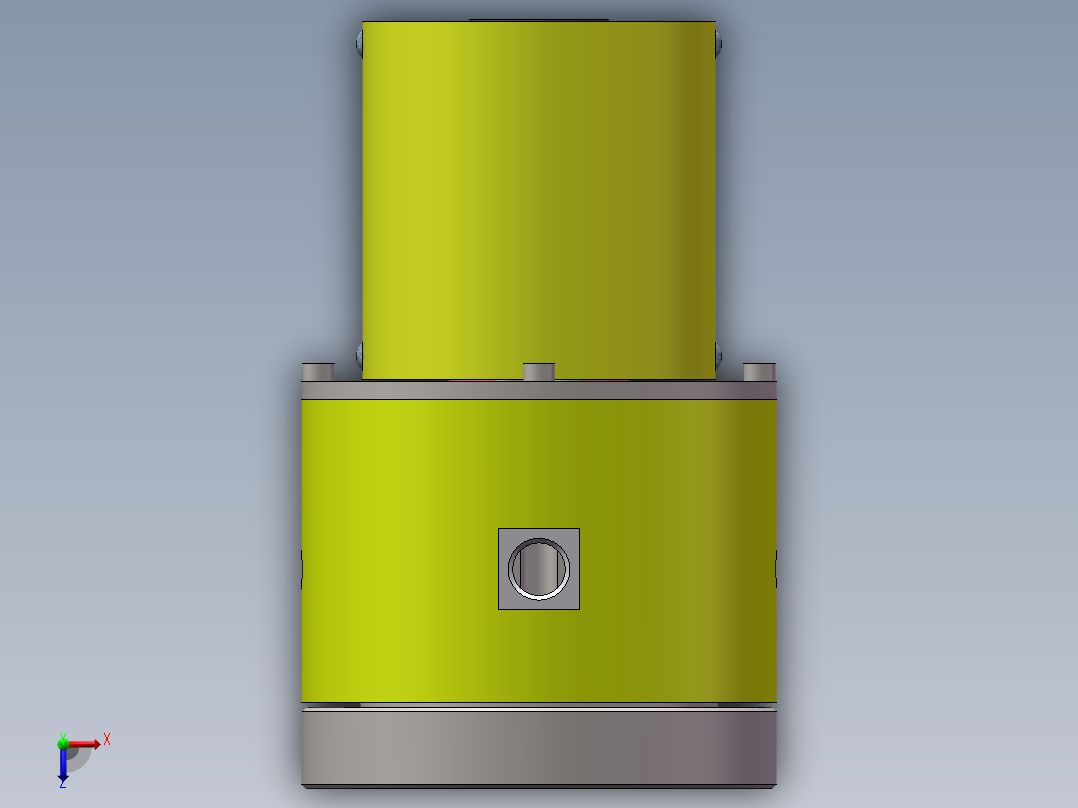 电液滑环（sw15可编辑+工程图）俯视图