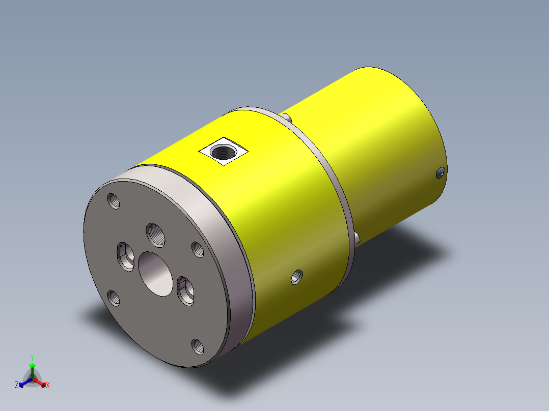 电液滑环（sw15可编辑+工程图）正等轴测图